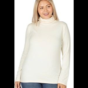 Plus Size Mock Turtleneck Top